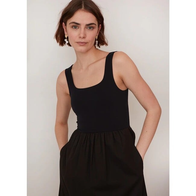 Women's Eleanor Dress, Deep Black - Dresses - 3