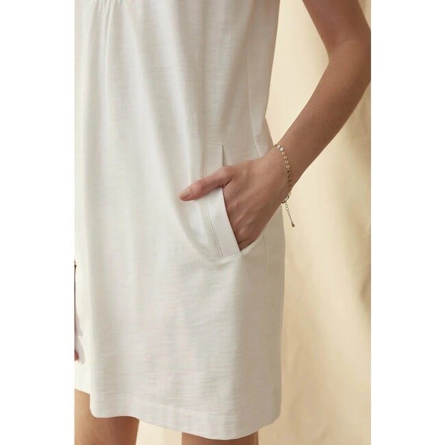 Women's Bronte Dress, Spa White - Dresses - 4