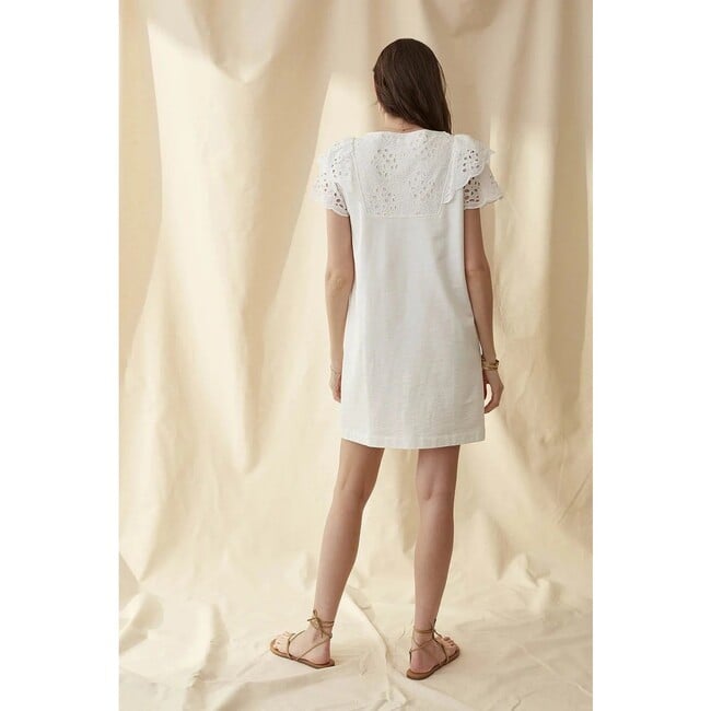 Women's Bronte Dress, Spa White - Dresses - 5