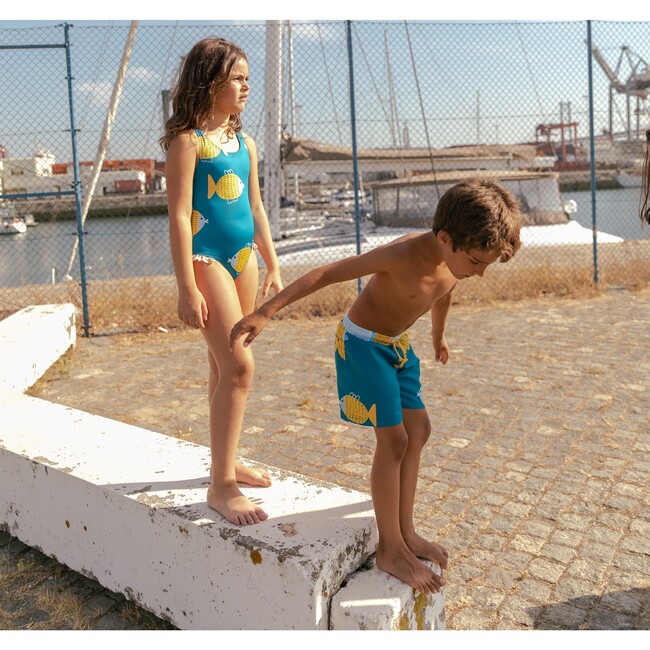 Under The Sea Swim Shorts, Blue - Swim Trunks - 5