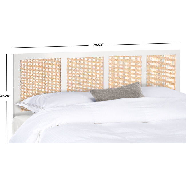 Vienna Cane Headboard, White Wash - Beds - 8