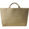 Women's St. Barths Hand-Woven Neoprene Large Tote, Stone - Bags - 1 - thumbnail