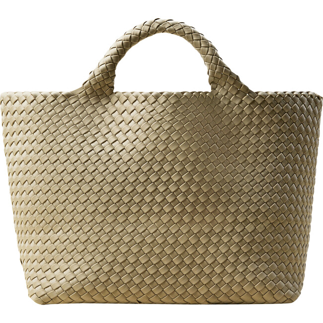 Women's St. Barths Hand-Woven Neoprene Medium Tote, Stone