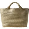 Women's St. Barths Hand-Woven Neoprene Medium Tote, Stone - Bags - 1 - thumbnail