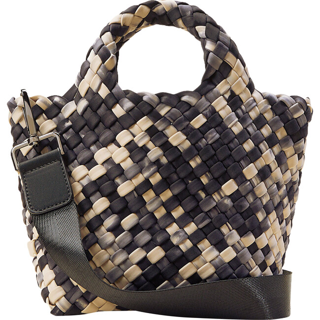 Women's St. Barths Hand-Woven Neoprene Crossbody Strap Petit Tote, Watercolor & Nimbus