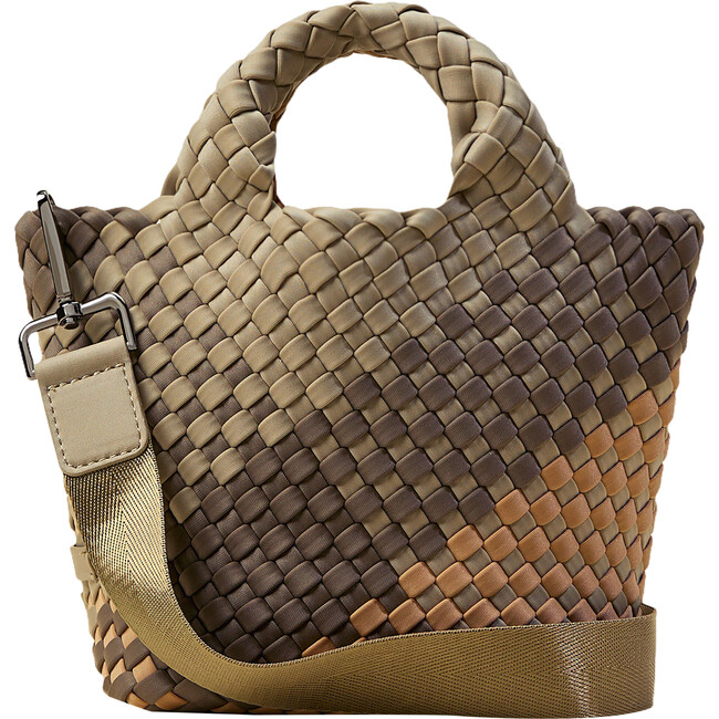 Women's St. Barths Hand-Woven Neoprene Crossbody Strap Petit Tote, Graphic Geo & Melbourne