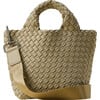 Women's St. Barths Hand-Woven Neoprene Crossbody Strap Petit Tote, Stone - Bags - 1 - thumbnail