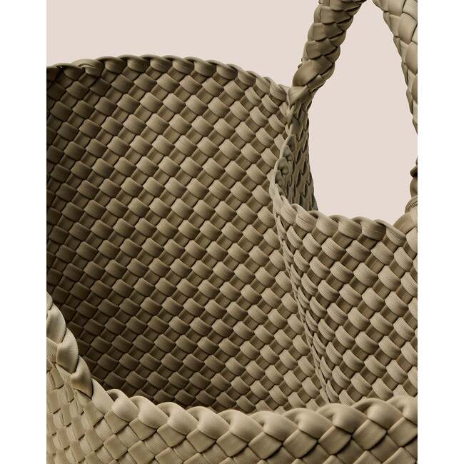 Women's St. Barths Hand-Woven Neoprene Large Tote, Stone - Bags - 6