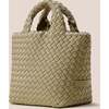 Women's St. Barths Hand-Woven Neoprene Crossbody Strap Petit Tote, Stone - Bags - 4