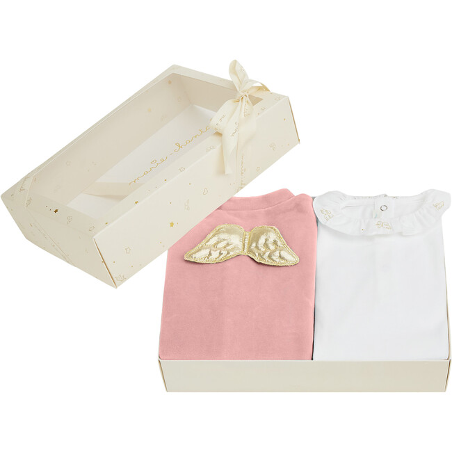 Angel Wing Halo Gift Set in Dusty Pink