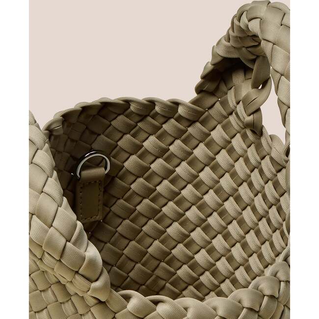 Women's St. Barths Hand-Woven Neoprene Crossbody Strap Petit Tote, Stone - Bags - 6