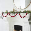 XL Hand Felted Wool Garland, Maroon/Red - Garlands - 3