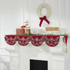 Velvet Mantle Scarf with Hand Beading, Red - Accents - 4