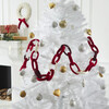 Hand Felted Loop Garland,  Red/Maroon/Cream - Garlands - 5