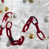 Hand Felted Loop Garland,  Red/Maroon/Cream - Garlands - 6