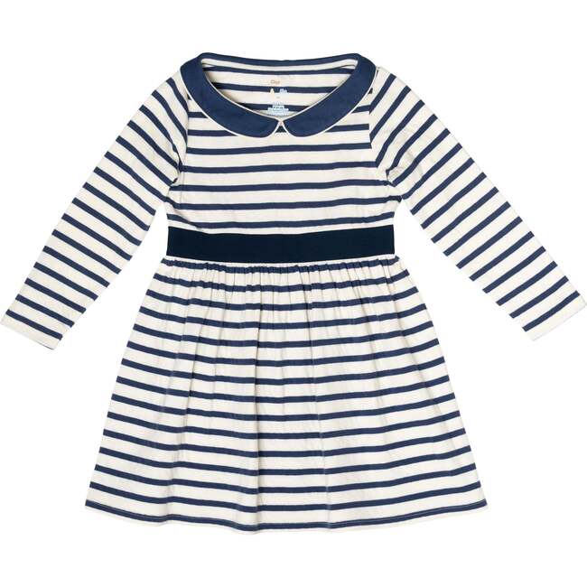 Marie Clare Dress, Navy Stripe