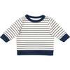 Remy Baby Sweatshirt, Navy French Stripe - Sweatshirts - 1 - thumbnail