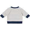 Remy Baby Sweatshirt, Navy French Stripe - Sweatshirts - 2