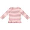 Edwina T-Shirt, Rose Rugby Stripe - T-Shirts - 1 - thumbnail