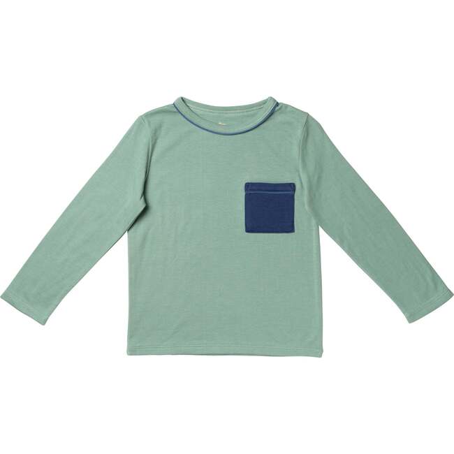 Edward T-Shirt, Color Block Sage