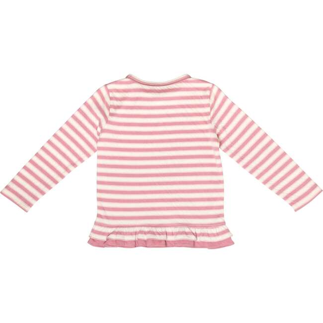 Edwina T-Shirt, Rose Rugby Stripe - T-Shirts - 2
