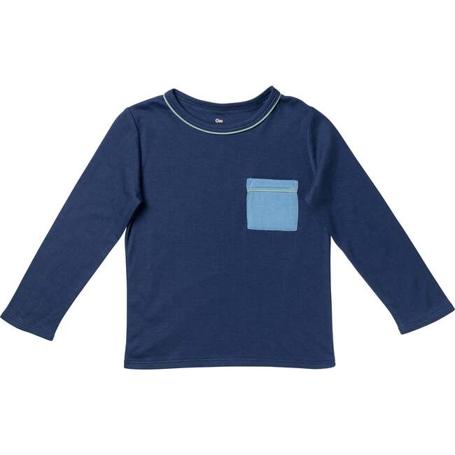 Edward T-Shirt, Navy Color Block