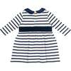 Marie Clare Baby Dress, Navy Stripe - Dresses - 2