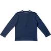 Henley T-Shirt, Navy - T-Shirts - 2