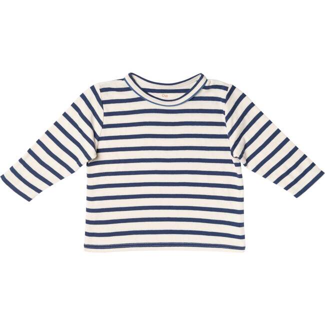 Edward Baby T-Shirt, Navy Stripe