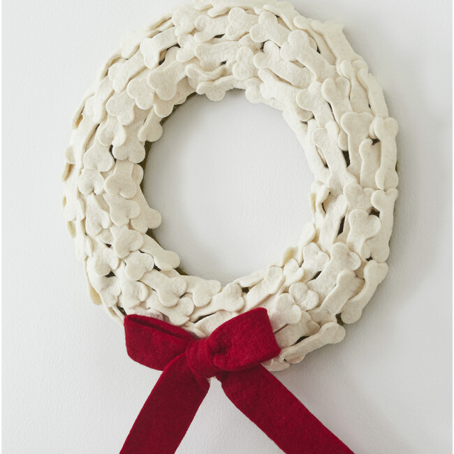 Dog Bone Wreath, Cream - Wreaths - 4