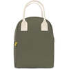 Zipper Lunch Bag, Dark Olive - Lunchbags - 1 - thumbnail