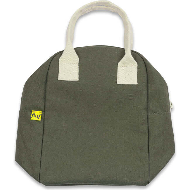 Zipper Lunch Bag, Dark Olive - Lunchbags - 3