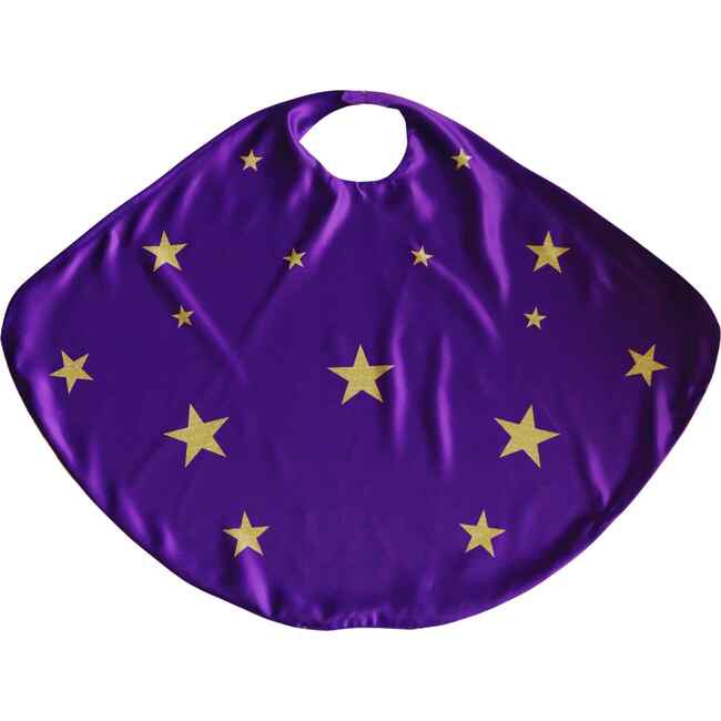 Superhero Star Cape + Mask + Cuffs Set, Purple - Costumes - 5