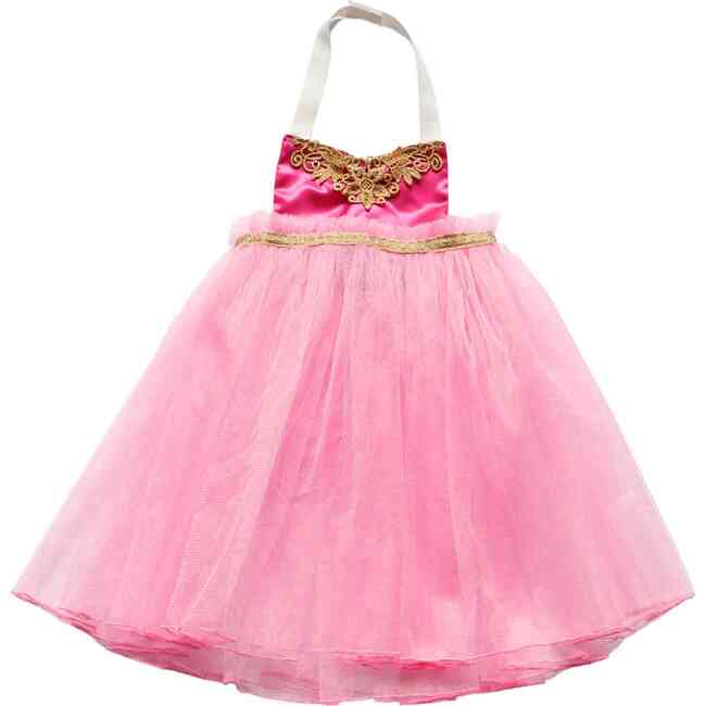 Princess Apron Dress Set, Dark Pink - Costumes - 5