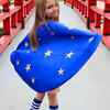 Superhero Star Cape + Mask + Cuffs Set, Blue - Costumes - 3