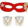 Superhero Star Cape + Mask + Cuffs Set, Blue - Costumes - 7