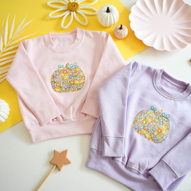Liberty of London Pumpkin Children's Jumper, Pale Pink - Sweatshirts - 2