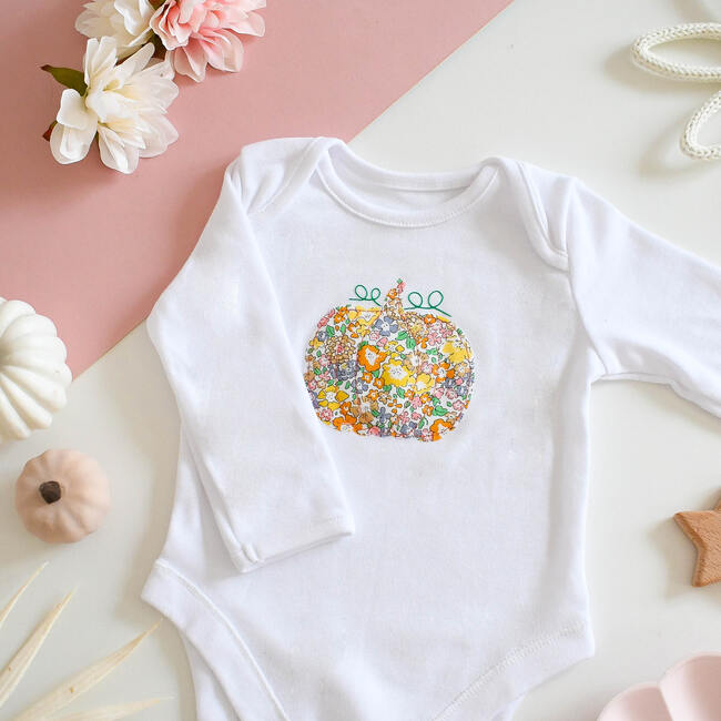 Liberty of London Pumpkin Baby Bodysuit Long Sleeve - Bodysuits - 2
