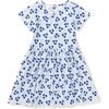 Short Sleeve Wrap Neck Dress, Nazar Boncuk Dots - Dresses - 1 - thumbnail