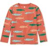 Long Sleeve Printed Pocket Tee, School of Anchovies - T-Shirts - 1 - thumbnail