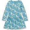 Long Sleeve Pocket Dress, Squabble of Seagulls - Dresses - 1 - thumbnail