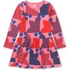 Long Sleeve Pocket Dress, Quilt Tulip - Dresses - 1 - thumbnail