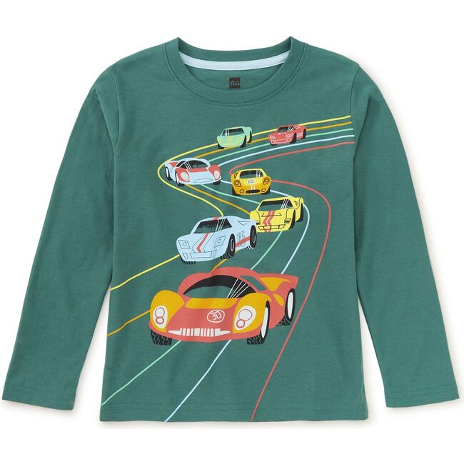 Le Mans Race Graphic Tee, Silver Pine