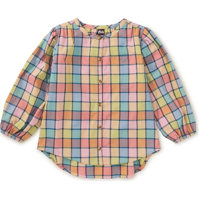 Long Sleeve Button-Up Tunic, Van Lake Plaid