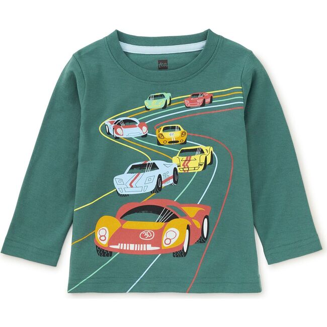 Le Mans Race Graphic Tee, Silver Pine - T-Shirts - 2