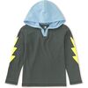 Happy Hoodie Bolt Sleeves, Thunder - Sweatshirts - 1 - thumbnail