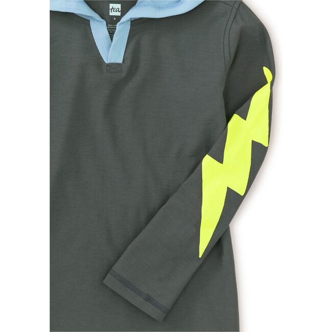 Happy Hoodie Bolt Sleeves, Thunder - Sweatshirts - 3