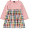 Print Mix Skirted Baby Dress, Van Lake Plaid - Dresses - 1 - thumbnail