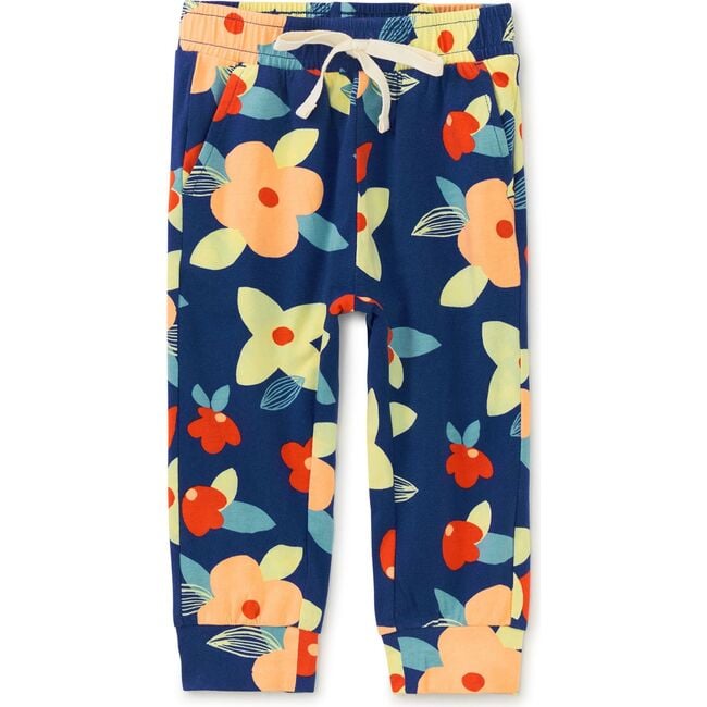 Printed Stretchy Everyday Joggers, Turkish Coastal Floral - Sweatpants - 3