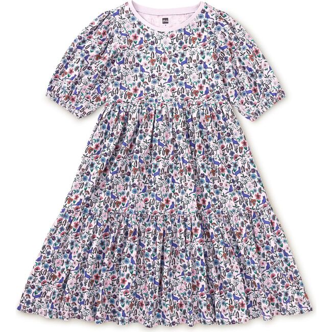 Flowy Tiered Midi Dress, Kitty Ditsy